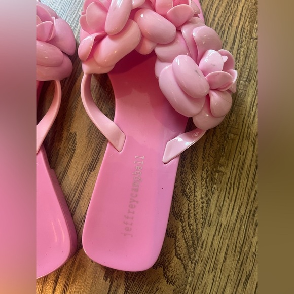 Jeffrey Campbell Fleuris Jelly Flip Flop in Pink Size 7 - Picture 2 of 5